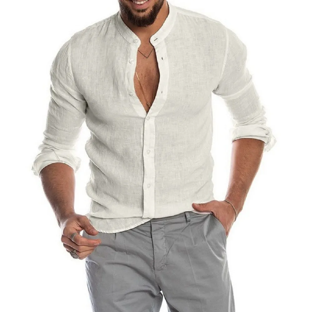 Chemise-Blanche-Homme-Lin-mode