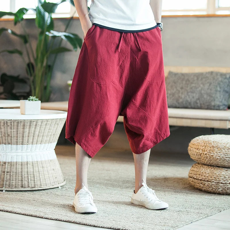Pantalon-Lin-rouge